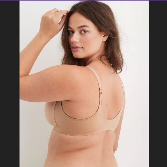 🥬NWT aerie Bra Sunnie Wireless Lightly Lined Bra Soft Stretchy Wirefree Deep V - Picture 3 of 16